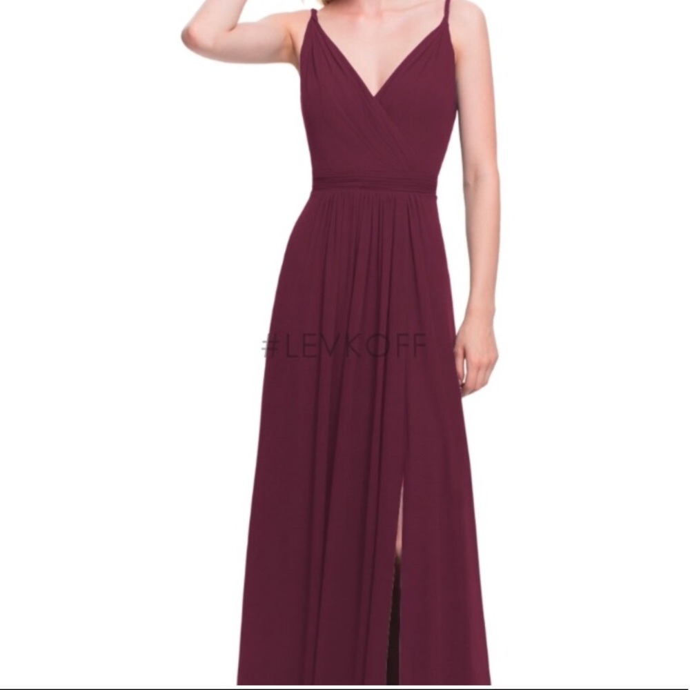 Bill Levkoff 7021 Bridesmaid Dress color wine